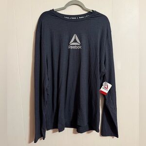 Reebok Men's Dark Gray Long Sleeve Tee